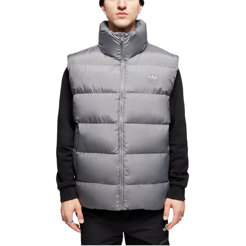Adidas Clothing Vests Men's Gray Stand Collar Moderate Other IY3401
