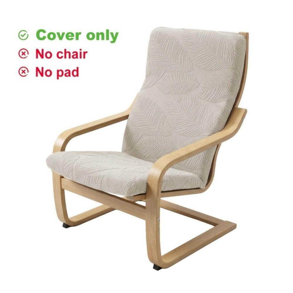 Washable Poang Chair Cover Stretch Jacquard Armchair Slipcover Chair Cushion Cover Living Room Use