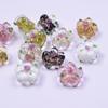 6pcs Mixed Plant Accessories Flower Beads For Jewelry Making Supplies Glass Materials Handmade Bracelets Anklets Girl Loose Bead
