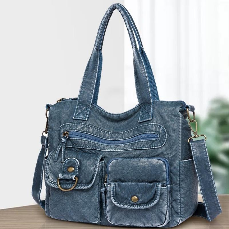 Retro Fashion Motorcycle Women's Bag  New Versatile High Quality Travel Bag - Large Capacity Commuter Simple Shoulder Bag