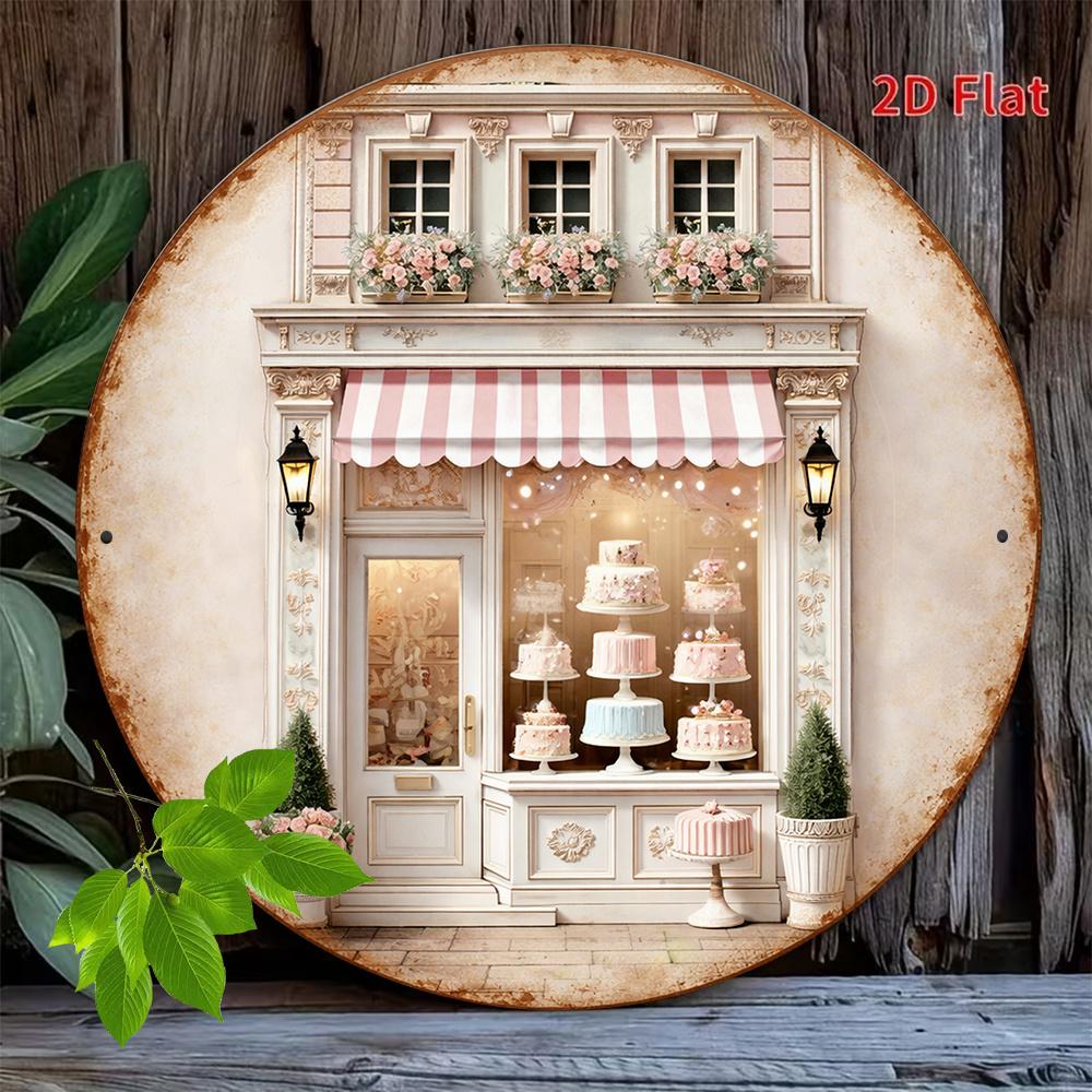 Vintage French Patisserie Shop  Tin Sign  Vintage Durable Metal Plaque Wall Decor Home Office Bar Man Cave Wall Art 20x20cm(8x8inch)