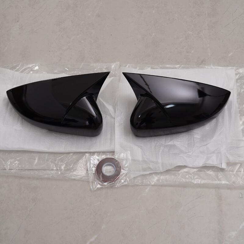 2014~2018  For Volkswagen VW Polo OX Horn Rearview Mirror Covers Cap Gloss Black
