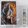 Spiel Black Myth Wukong Duschvorhang Wasserdicht Polyester Stoff Farbe Bad Vorhänge Home Badezimmer Dekor Vorhang Mit Haken