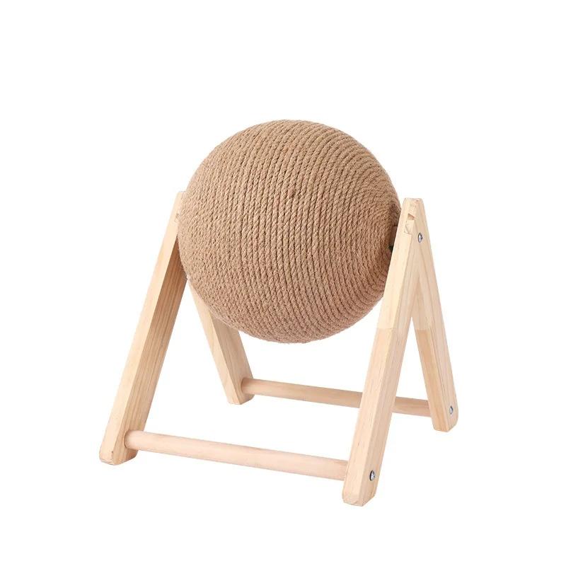 Cat Scratch Board Cat Toy Wooden Cat Scratch Ball Rabbit Claw Rope Rope Cat Climb Durable Cat Scratch Post Pet Supplies