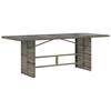 7 Piece Garden Dining Set with Cushions Gray Poly Rattan