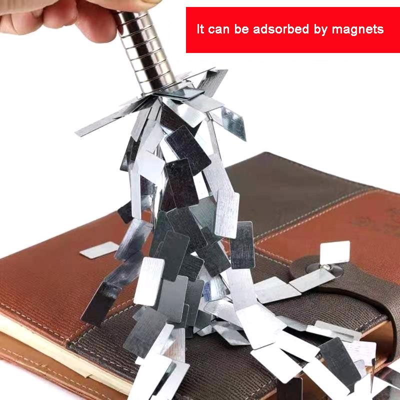 100PCS Ultra-thin Small Iron Sheet Mobile Phone Iron Sheet Paste Nonmagnetic Rectangular Iron Sheet Handmade Eye Shadow Buckle