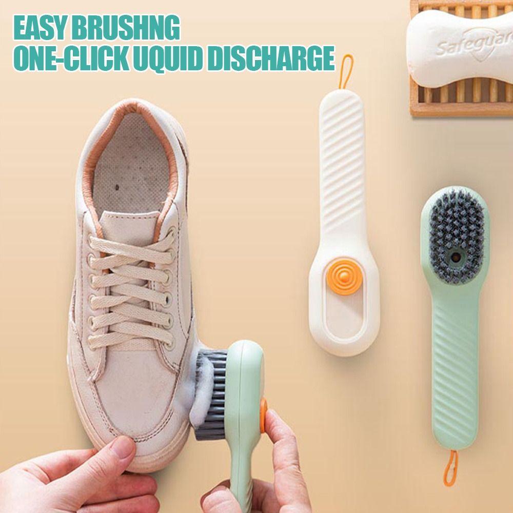 Brosse Ajouter du liquide Brosse de nettoyage pour vêtements Brosse à linge pour chaussures Brosse de nettoyage hydraulique automatique