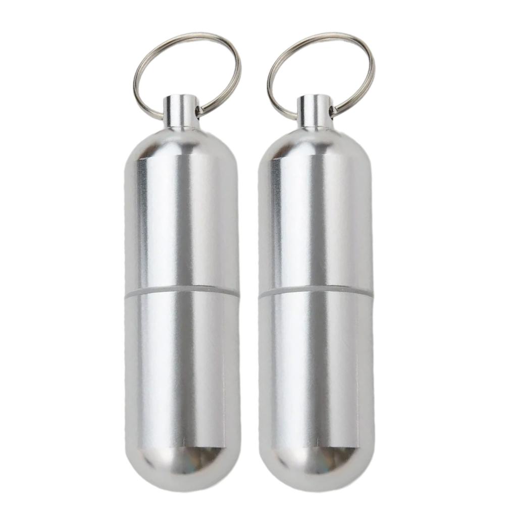 Waterproof Pills Box Mini Aluminum Alloy Travel Medicine Storage Box Scratch & Abrasion Resistance for Travel Outdoors