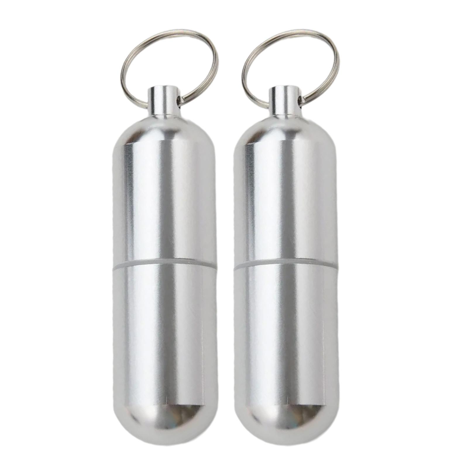 

Водонепроницаемый контейнер для таблеток мини из алюминиевого сплава для путешествий, для хранения лекарств, устойчивый к царапинам и истиранию, для путешествий на открытом воздухе L