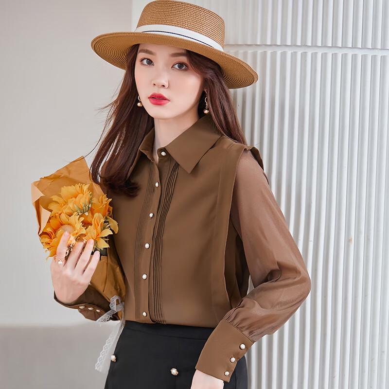 Trueman Women s Elegant Long Sleeve Commuter Shirt 2XL