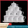 LYGIL Ceramic Tea Cup Set with Lids (10-Piece)