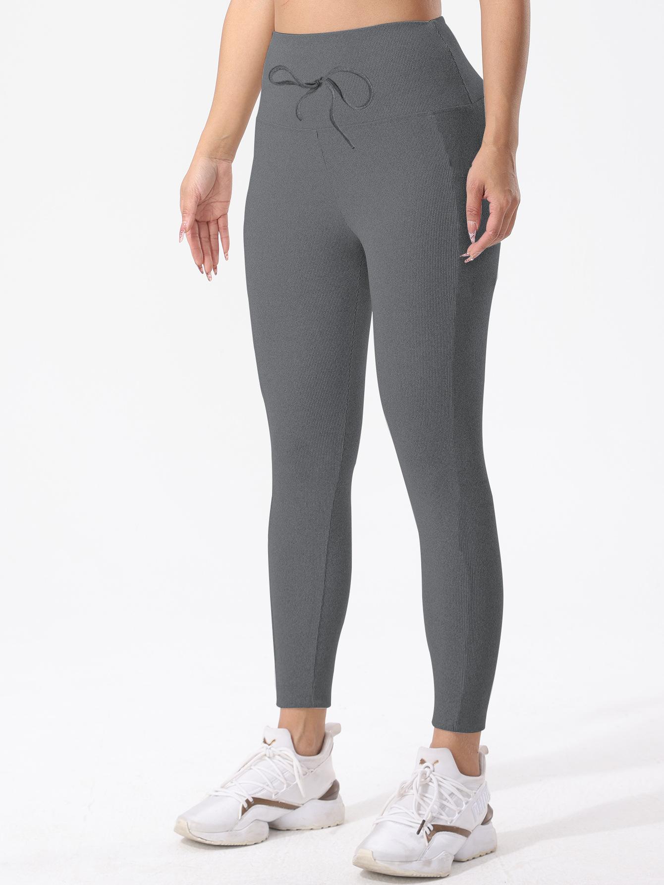 

Леггинсы с высокой посадкой, облегающие, рубчатые, удобные, повседневные, спортивные, длинные брюки XXL