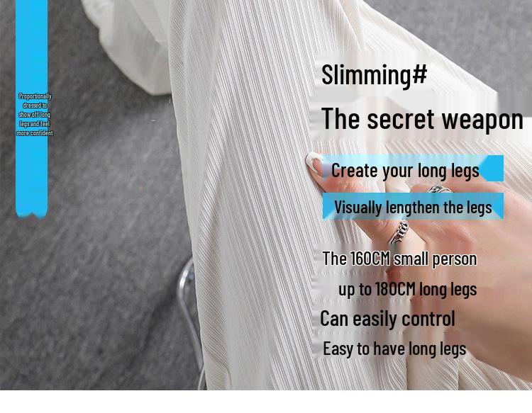 Plus Size Ice Silk Wide Leg Pants: Women's High Waist Loose Fit, Summer Thin, Extra Large Up To 300 Jin.