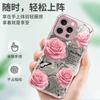 Ins Wind Retro Rose Butterfly Mobile Phone Case Apple 14 Epoxy Anti-drop Case iPhone17Pro Women's High Value