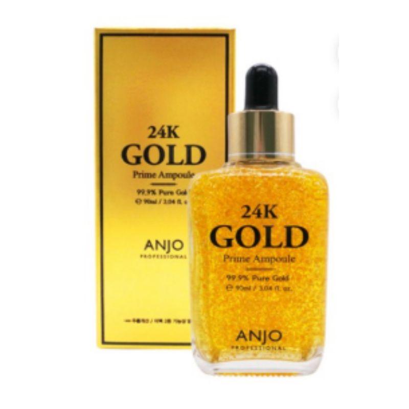 ANJO Professional 24K Gold Prime Ampoule 90ml – Brightening & Anti-Aging Glow Ampoule for Radiant Skin
