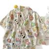 Nuovo Set Pigiama Estivo da Donna in Cotone Nuvola - Carino a Maniche Corte con Pantaloncini