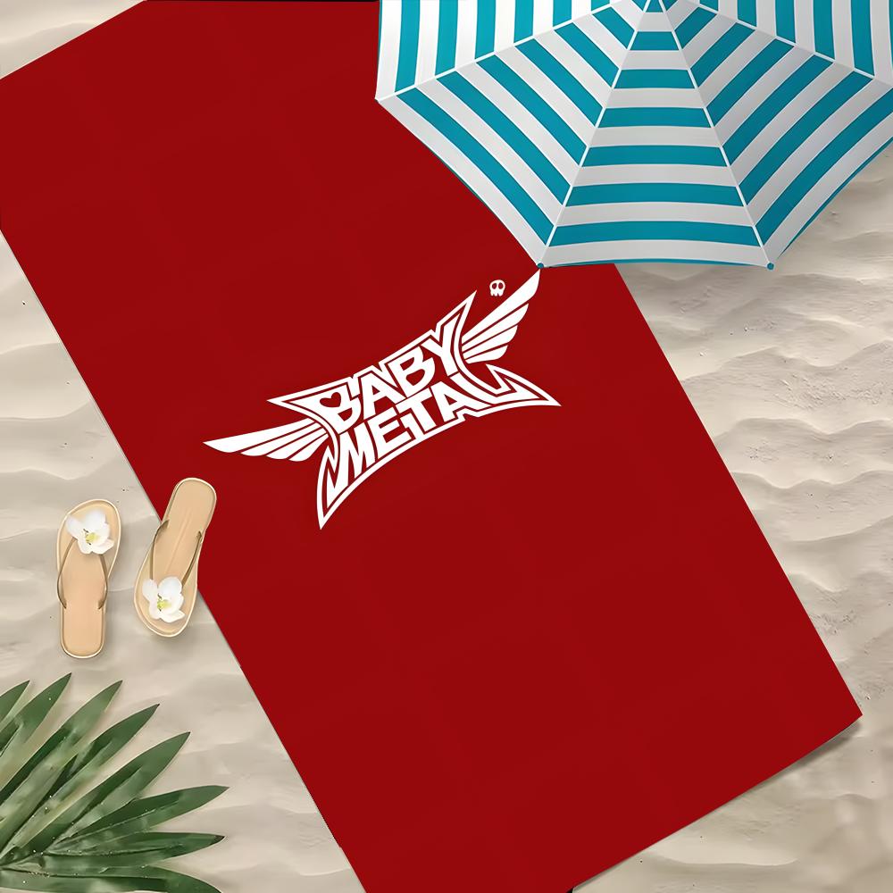 B-Babymetal Towel Polyester Beach Towel Quick Dry Sand Free Bath Towel For Summer Pool Travel Vacation 60x35CM