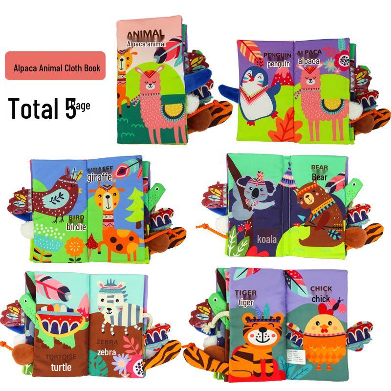 Baby s 3D Chewable Cloth Book & Hand Puppet Toy - Little Elephant, Tear-Resistant for Ages 0-1