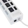 7 Ports LED USB 2.0 Adapter Hub Power On/off Switch for PC Laptop BK