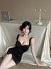 Niche Design Spaghetti Strap High-Waist Bodycon Dress