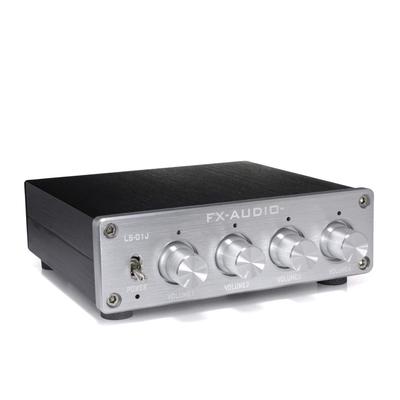 FX-AUDIO-LS-01J [Silver] 4-Channel Line Splitter & Preamp with RCA Output Distribution