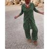 JPNTKY Women's Fashion Casual Solid Color Print Long Sleeve POLO Neck Pants Suits
