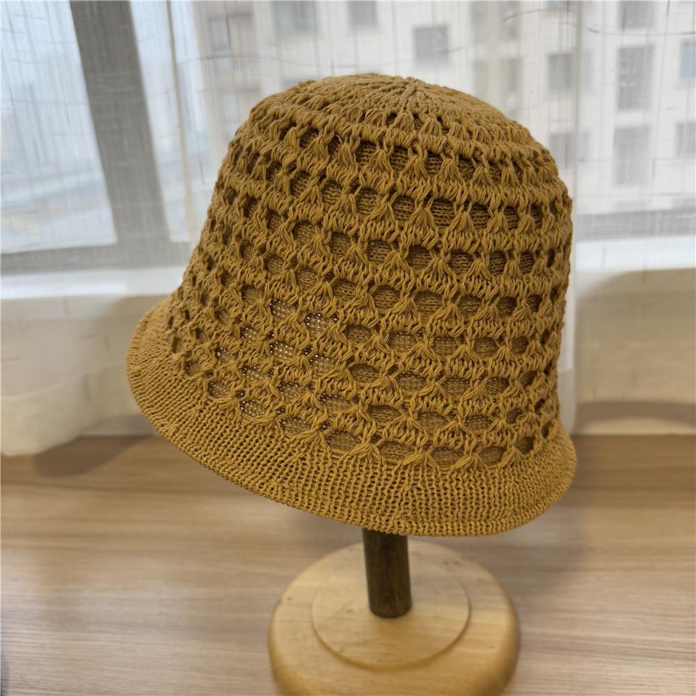 Spring and Summer Double-sided Hollow Bucket Hat Women's Breathable Hat Women's Thin Sunscreen Sunshade Bucket Hat Fashion Travel Basin Hat