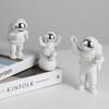 3Pc Astronaut Decor Action Figures and Moon Home Decor Resin Astronaut Statue Room Office Desktop Decoration Presents Boy Gift