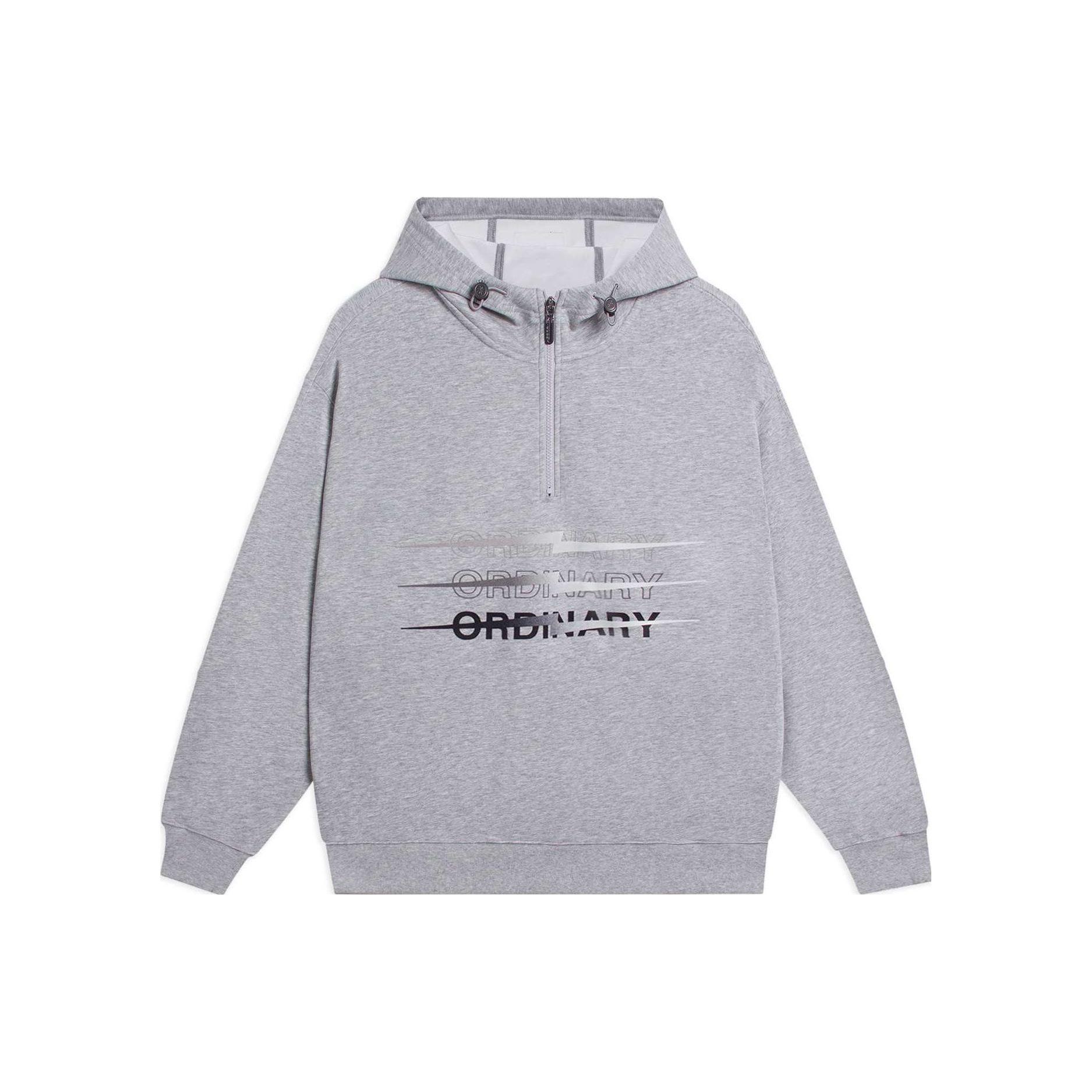 

Li-Ning Wade Series Fleece Loose Hooded Sweatshirt Men sweatshirt Gray AWDSC53-3 L