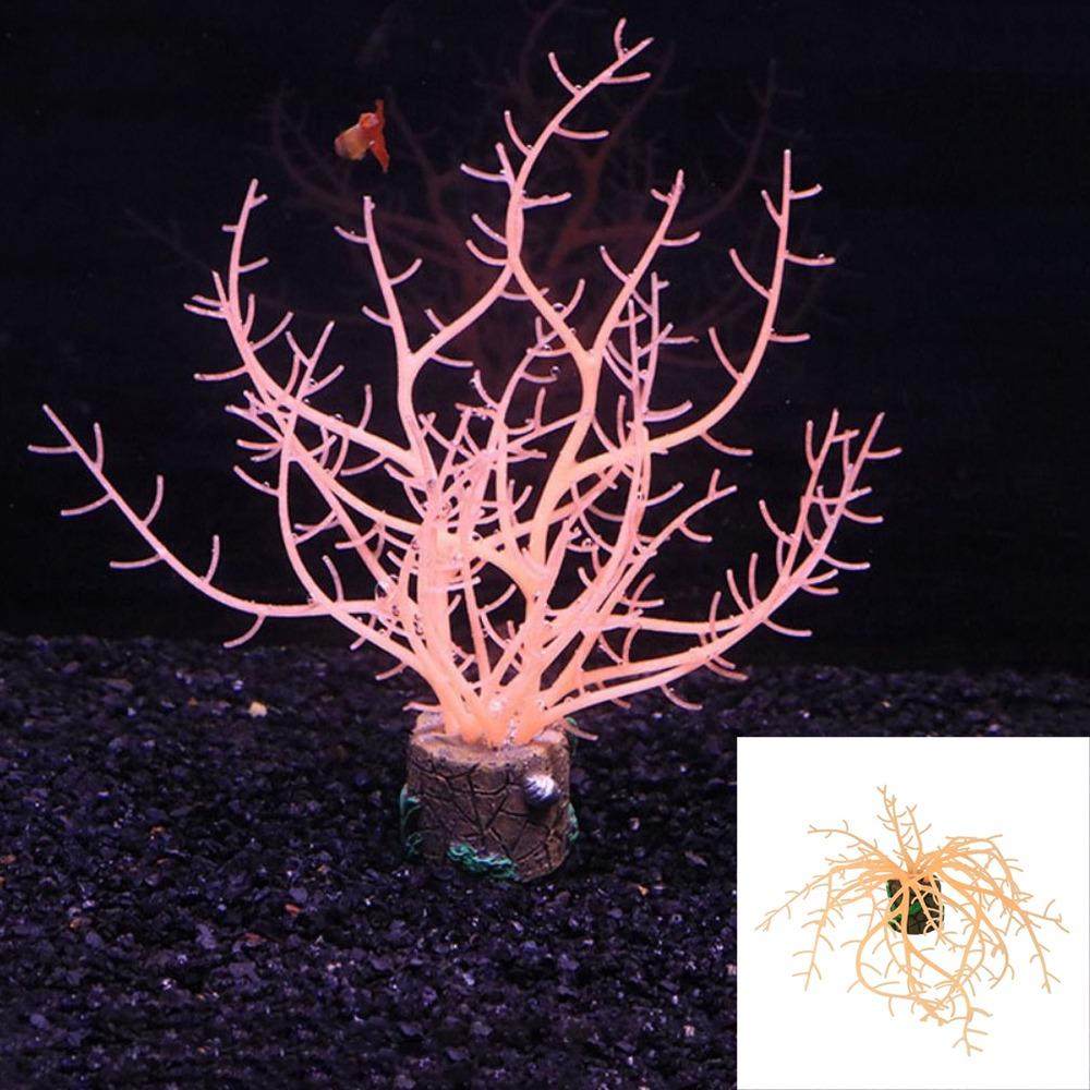 

Аквариумные коралловые растения для моделирования Мягкие подводные коралловые украшения для аквариумов оранжевый