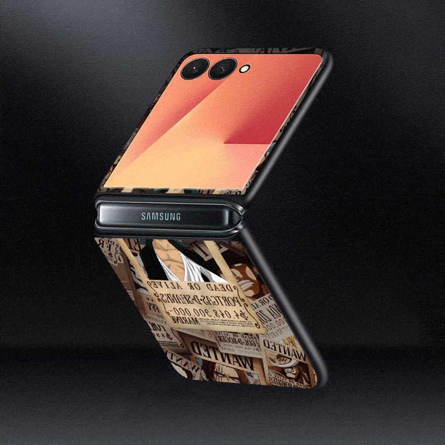 Plakat One Piece Luffy Tylna Pokrowiec na Telefon Funda Case dla Samsung Galaxy Flip3 Z Flip 7 6 5 4 3 Flip7 FE Flip4 Flip5 Flip6