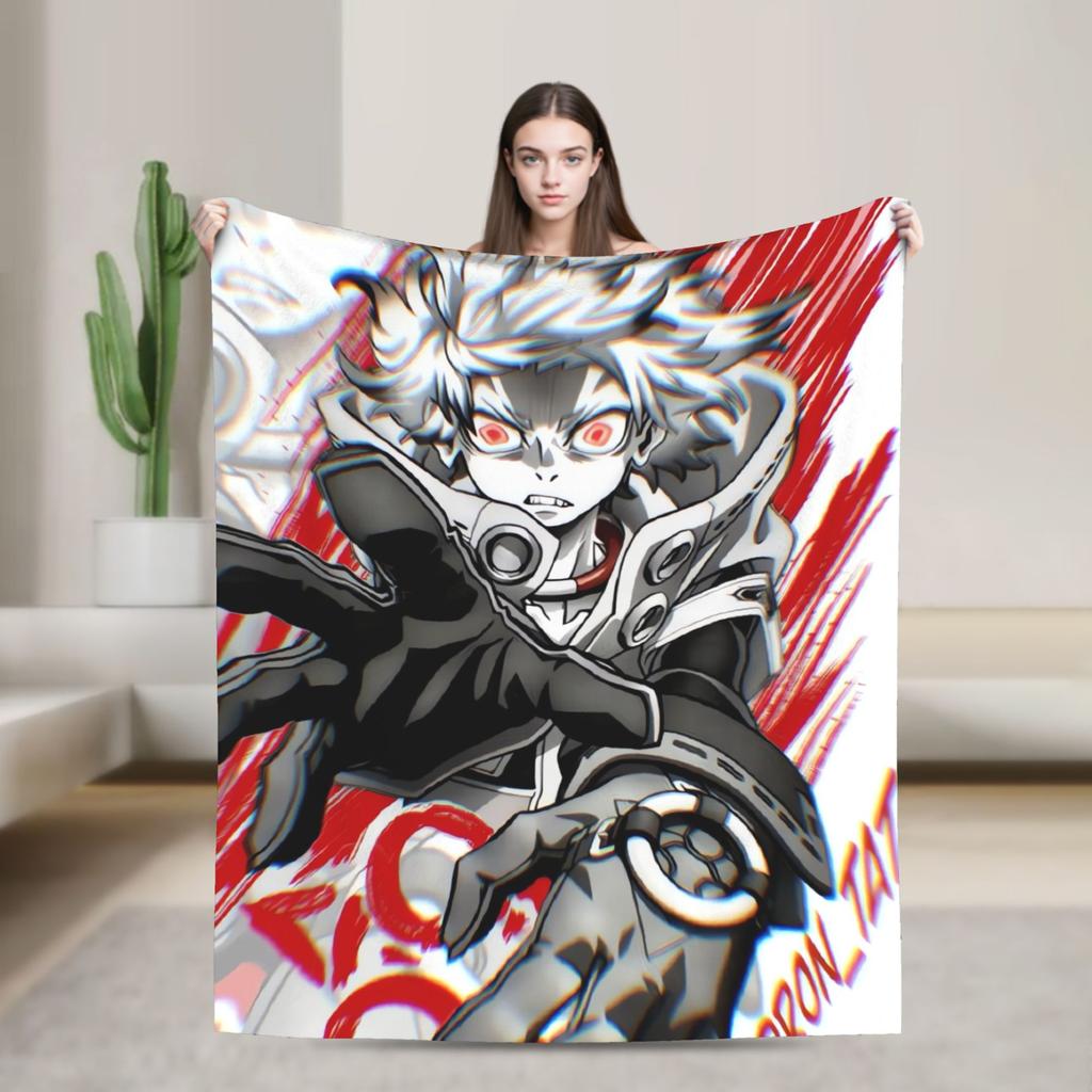 Gachiakutas Anime Warm Blanket Airplane Travel Plush Bedding Throws Graphic Couch Bed Flannel Bedspread Sofa Bed Cover
