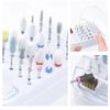 30 Holes Nail Polish Organizer Acrylic Portable Dustproof Storage Box for Nail Drill Bits and Art Tools for Manicure