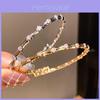 Copper Zircon Square Bangle With Geometric Design For Stylish Women Accessories
