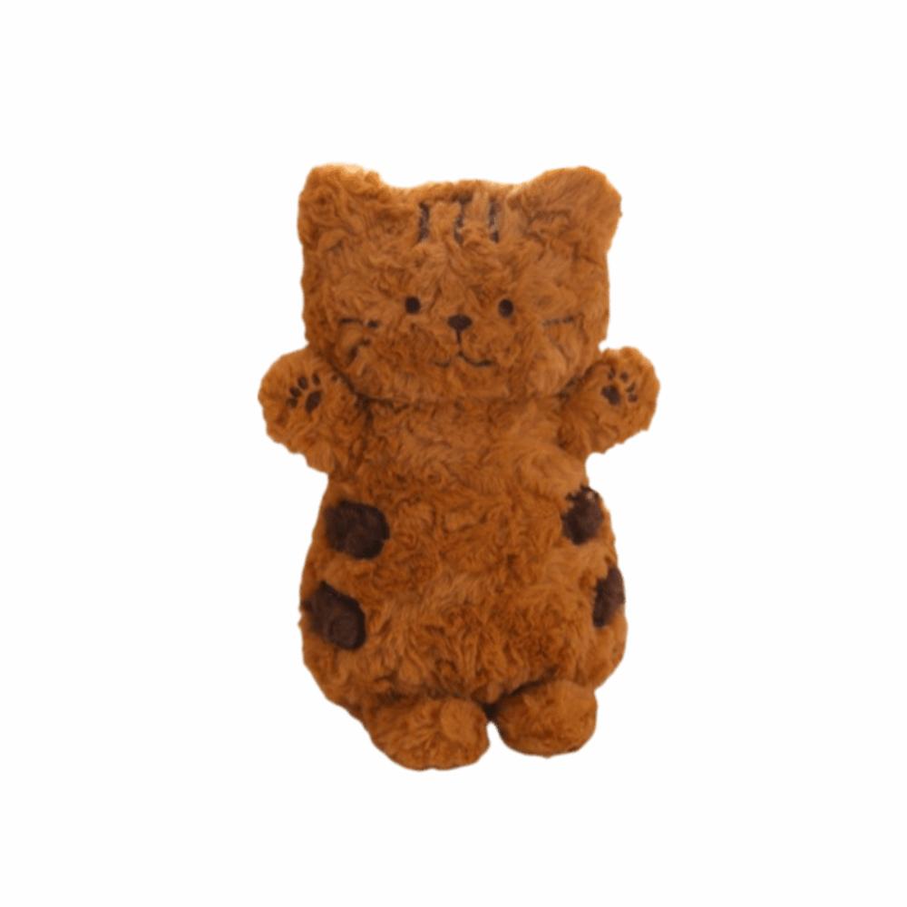 Cute Big Eyes Cat Plush Toy Realistic Texture Brown Cat Plush Doll Birthday Gift коричневый