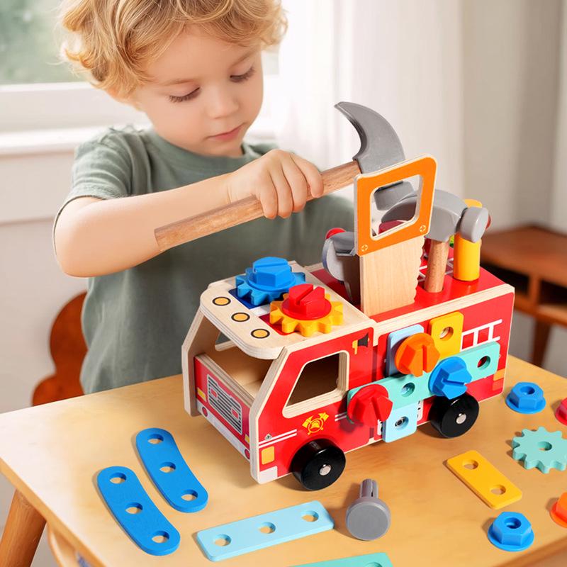 Kids' Educational Tool Cart & Car Assembly Set