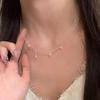 Zircon Teardrop Tassel Necklace: Simple, Versatile Choker for Everyday Wear