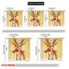 2pcs 2D flat printing Christmas Window Curtains Cute cartoon reindeer (2) 100% Polyester Without Electricity Family Party for