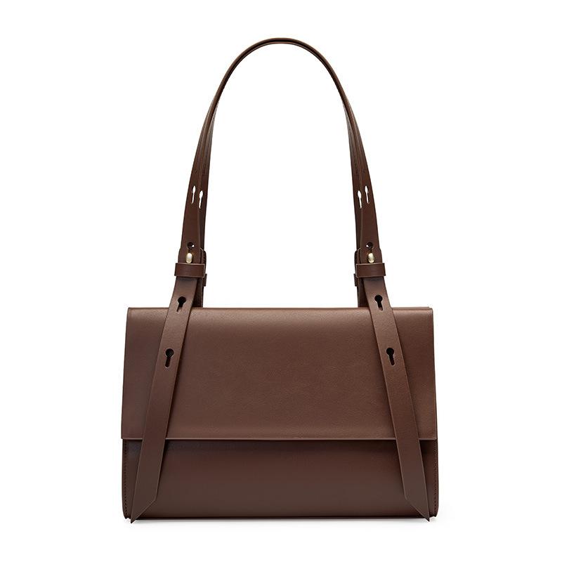 

Женская сумка через плечо, новая весенняя мода, нишевая, популярная сегодня сумка-тоут, сумка-мессенджер темно-коричневого