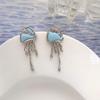 Japan and Korea's Asymmetric Jellyfish Stud Earrings Female Personality Style Versatile Design Sense Cold Wind Earrings