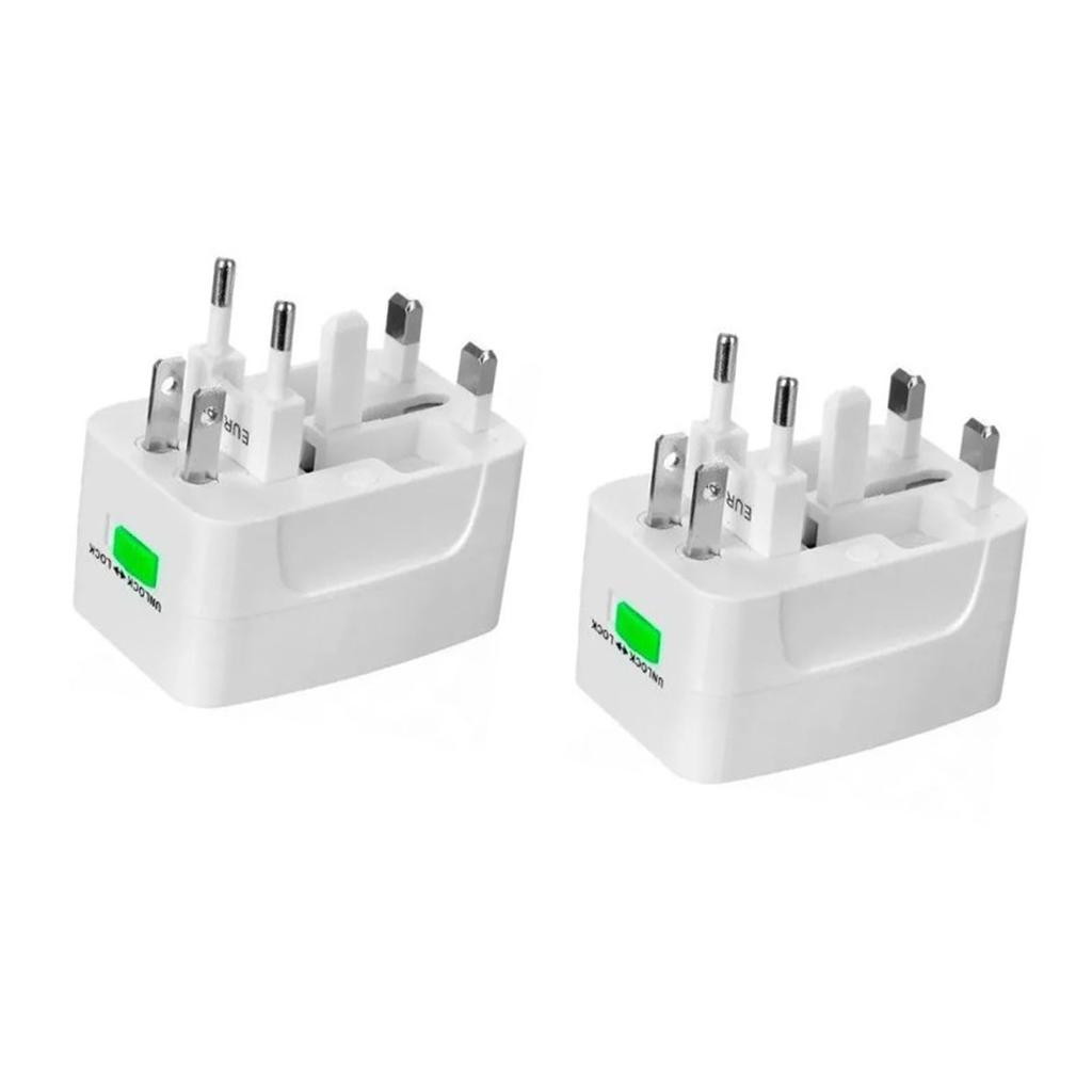 2PCS Power Conversion Plug ABS Housing Worldwide 1300W Power Charger Converter for Travel