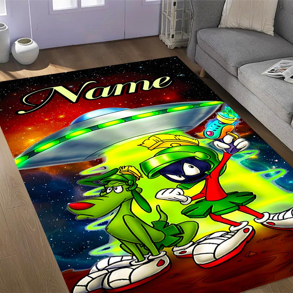 Looney Roadrunner Coyote Adventure Customized Name Carpet Design for Dining Room Entryway Dormitory Game Room Antislip Carpet Decorate Offices