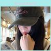Hat Peaked Baseball Cap Alphabet Embroidery Pattern Uv Protection Breathable