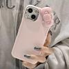 Solid Color Bottom 3D Bowknot Case For iPhone 15 14 11 12 13 Pro Max Drop Protection Silicone Cover