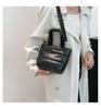 2024 Women's Casual Fashion Bucket Bag: Lightweight Down Cotton Jacket Style for Autumn/Winter, Versatile Handbag & Crossbody