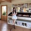 Pure Desire Spice Girl White Suspender Vest Dress Children Slim Fit Design Sleeveless Knitted Bud Skirt Summer