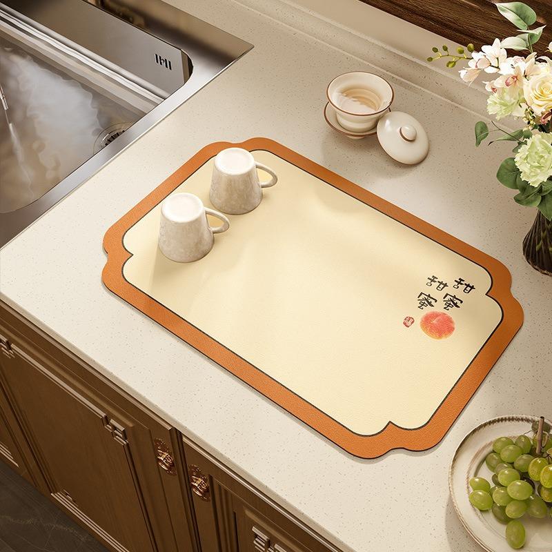 

Быстросохнущий диатомовый иловый коврик для посуды, впитывающий коврик для сушки посуды, быстросохнущий дренажный коврик для кофемашины 30*40cm