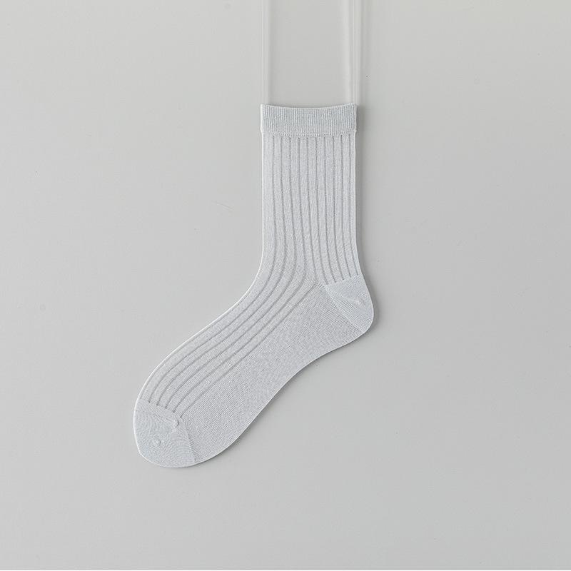 

Мужские летние тонкие прохладные сетчатые носки-трубы в вертикальную полоску, влагоотводящие, дышащие, однотонные, бесшовные 1 pair синий/серый