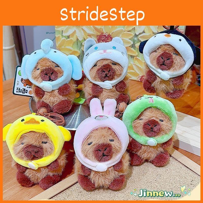 Wearing Rabbit Snake Chicken Cat Penguin Headgear Capybara Plush Keychain Gift