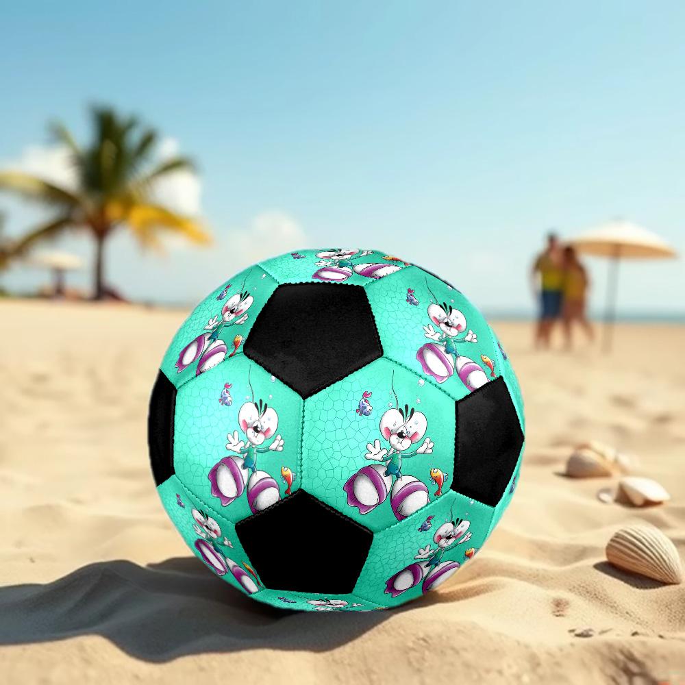 Diddl the Jumping Mouse Soccer Ball Colorful All Ages Machine Stitched PVC Competition Ready Durable High-Bounce.SIZE5